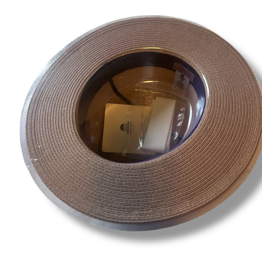 Stylish Tan Fedora with Black Band NWT - Picture 3 of 3